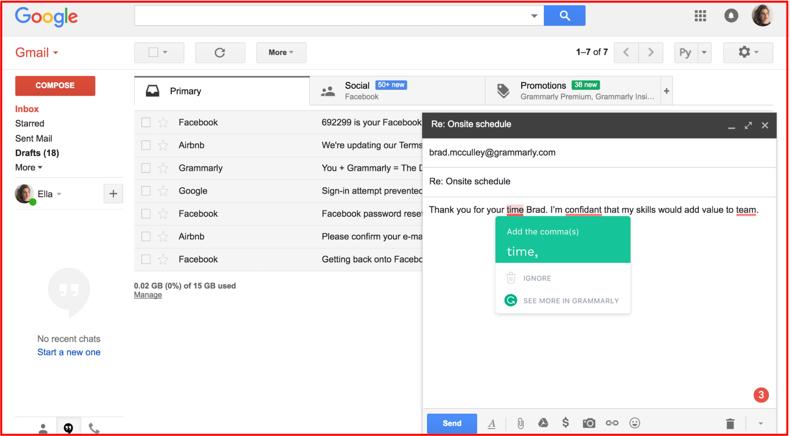 Grammarly For Gmail